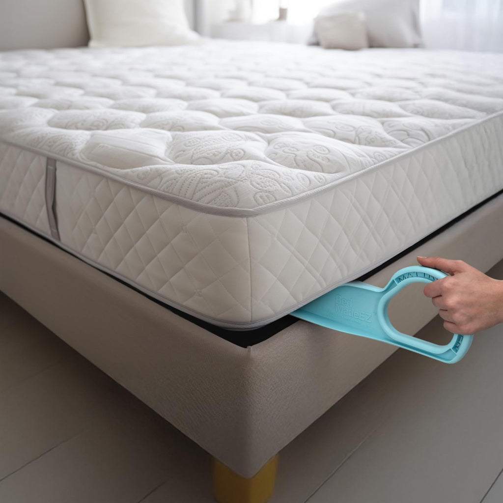 Bed MadeEZ Mattress Lifter & Bed Maker Tool for Changing Bed| Patented & Made in USA | Lifts & Holds The Mattress, Tucks Sheets, Removes Sheets, Bed Skirts and More - Martin Corner Bedding