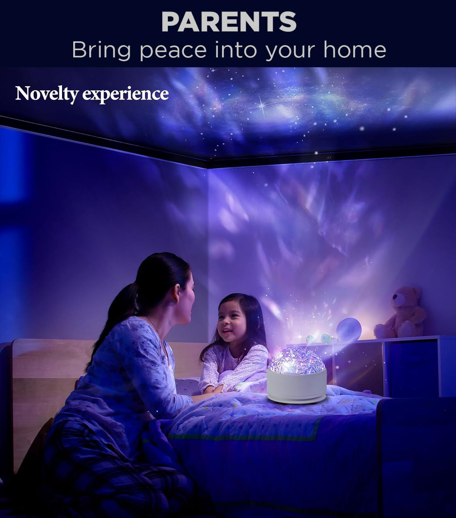 Calming Sensory Lights, Sensory Toys for Kids with Autism, Ocean Light Projector with 7 Color Patterns, Light Projects Water Ripple Effects onto Walls and Ceilings, Autism Toy, for Children and Adults - Martin Corner Bedding