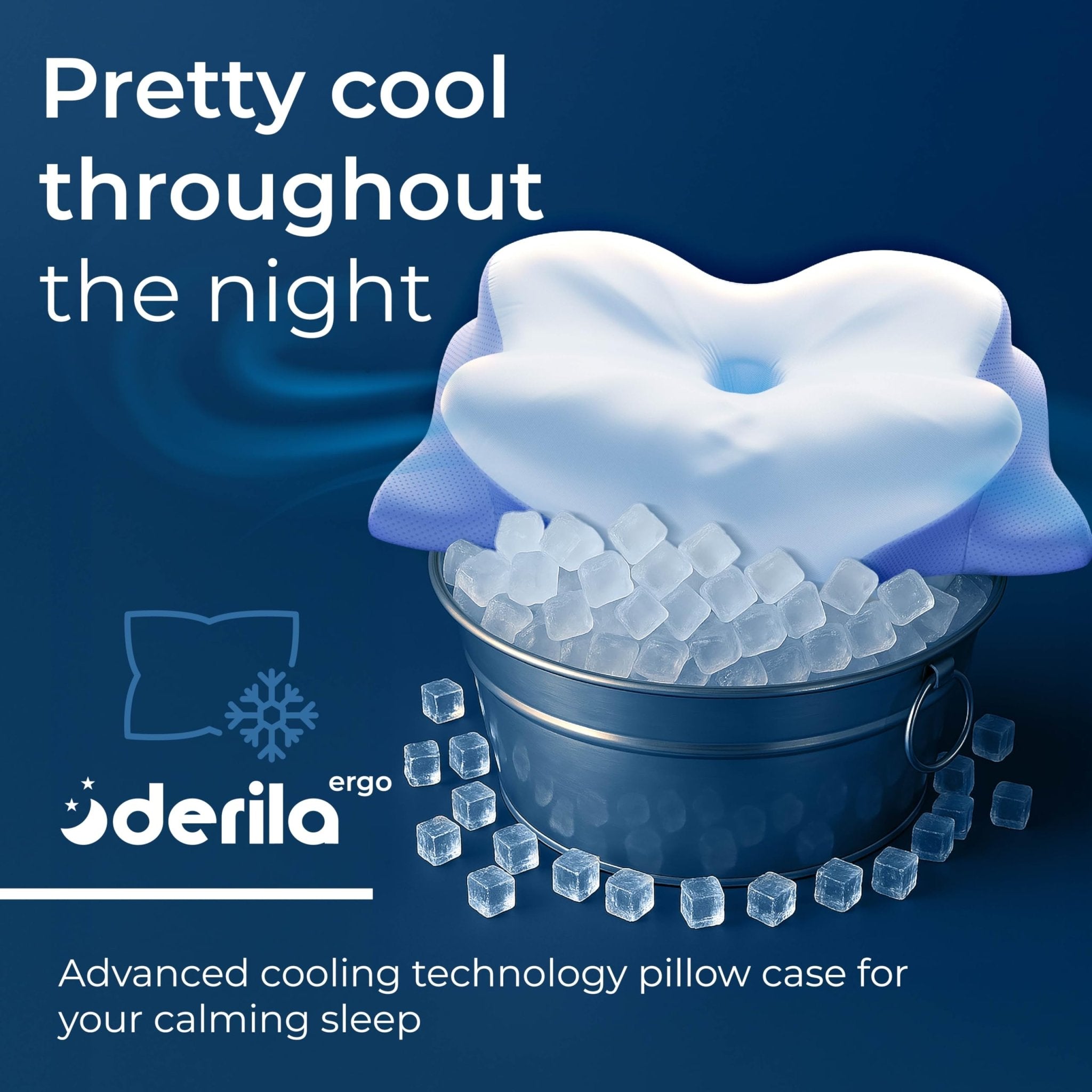 Derila Ergo Cervical Neck Pillow for Sleeping Pillow Contour Memory Foam Pillows for Back, Side Sleeper Pillows 21.25 x 14.17 x 4.72 inches - Martin Corner Bedding