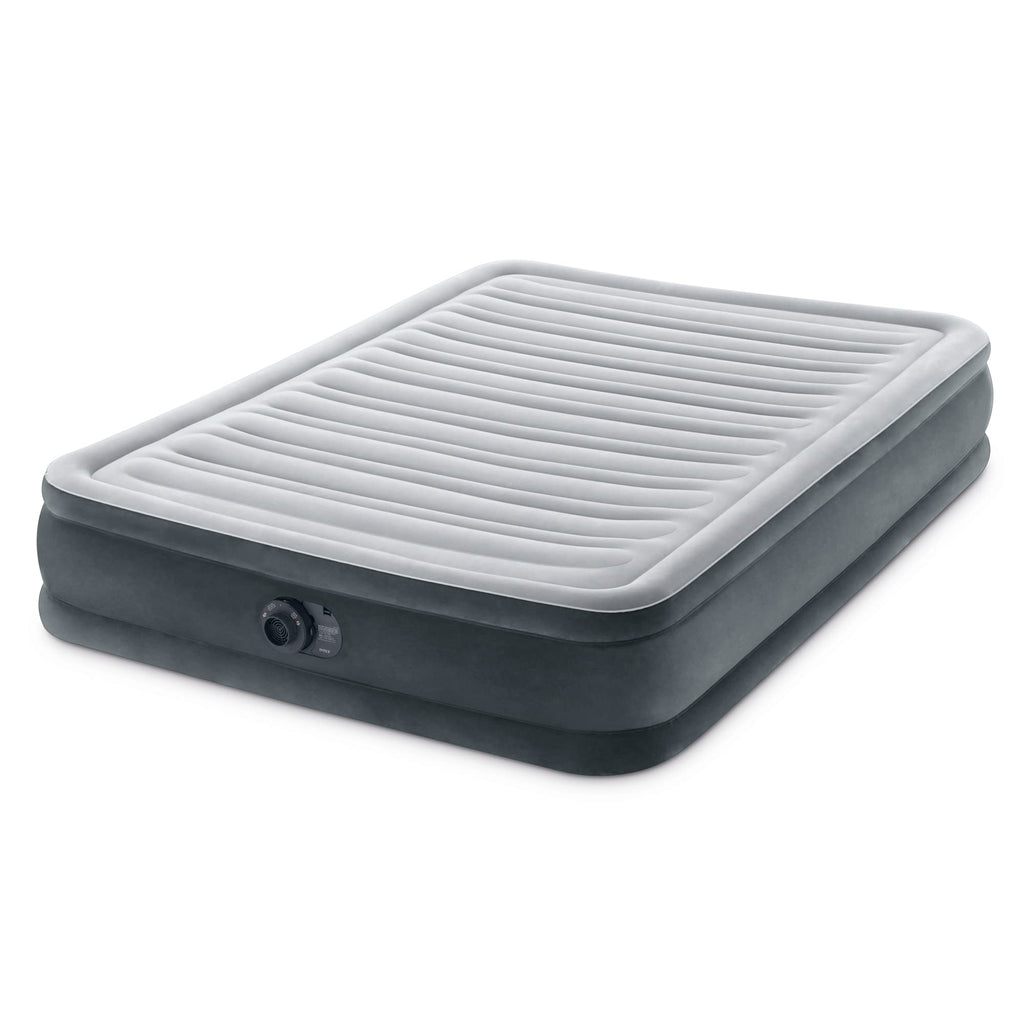 Intex Mid - Rise Air Mattress Bed with Built - in Pump, Dura - Beam Deluxe Comfort Plush, Full - Portable Luxury Travel Airbed for Adults, Camping, Guests - Martin Corner Bedding