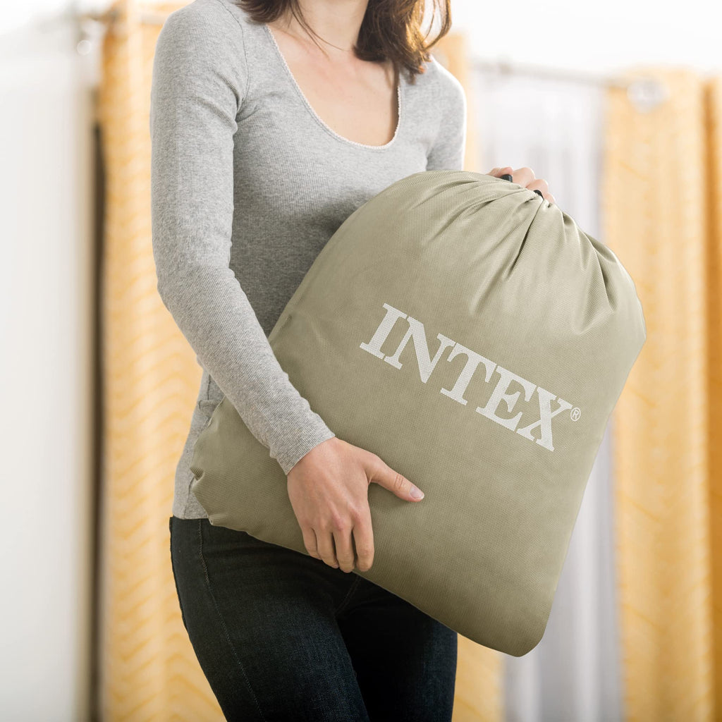 Intex Mid - Rise Air Mattress Bed with Built - in Pump, Dura - Beam Deluxe Comfort Plush, Full - Portable Luxury Travel Airbed for Adults, Camping, Guests - Martin Corner Bedding
