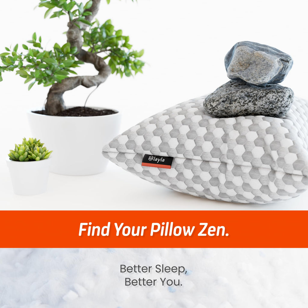 Layla Sleep, Adjustable Fill Kapok Pillow, Luxurious Cooling Pillow, Queen (Single), Supportive for Head, Neck, Fully Adjustable, Natural Material That is Light and Airy. Sleep Better - Kapok Pillows - Martin Corner Bedding