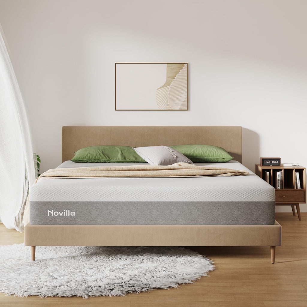 Novilla King Size Mattress, 12 Inch Gel Memory Foam King Mattress for Cool Night & Pressure Relief, Medium Plush Feel with Motion Isolating, Bliss - Martin Corner Bedding