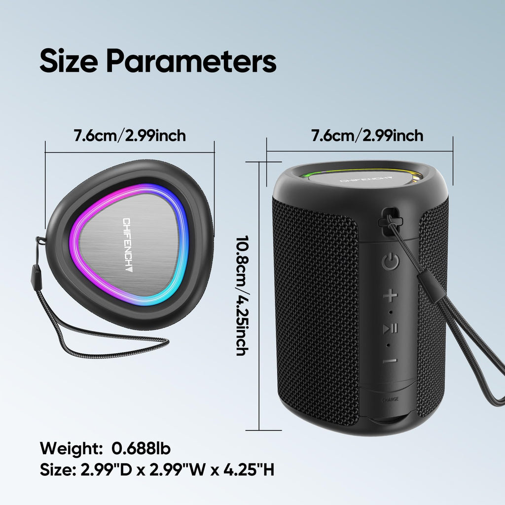 Portable Bluetooth Speaker Valentines Gifts For Him: Powerful Crystal Clear Sound/Romantic Light/IPX5 Waterproof/All Day Playtime/BT 5.3/TWS Paring,Small Wireless Speaker for Outdoor|Travel|Date Night - Martin Corner Bedding