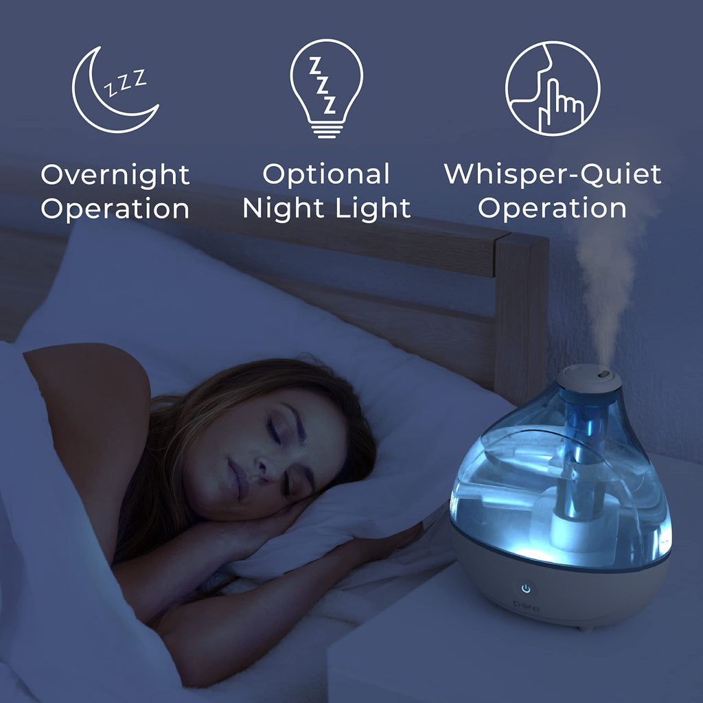 Pure Enrichment MistAire Ultrasonic Cool Mist Humidifier - Quiet Air Humidifier for Bedroom, Nursery, Office, & Indoor Plants - Lasts Up To 25 Hours - Martin Corner Bedding