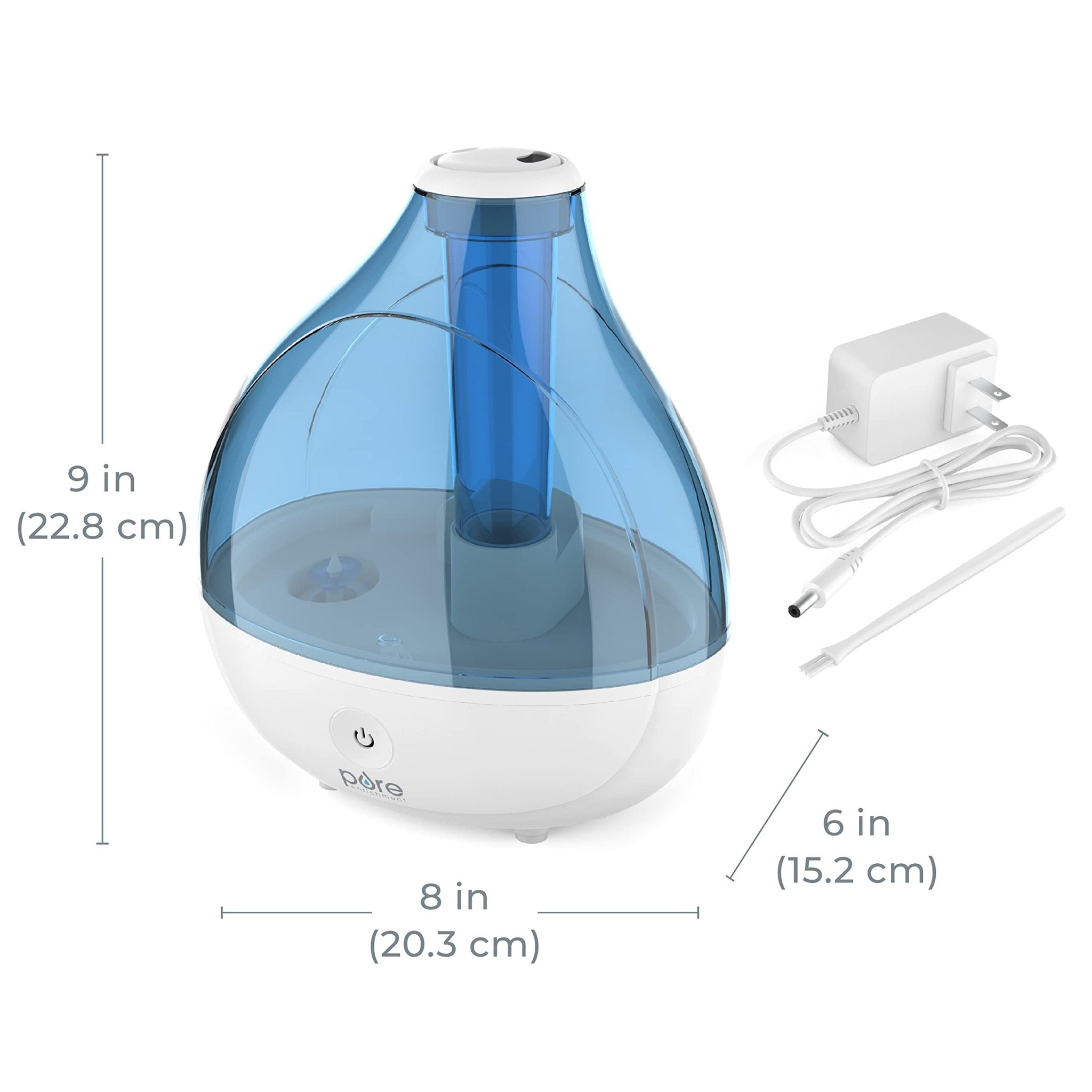 Pure Enrichment MistAire Ultrasonic Cool Mist Humidifier - Quiet Air Humidifier for Bedroom, Nursery, Office, & Indoor Plants - Lasts Up To 25 Hours - Martin Corner Bedding