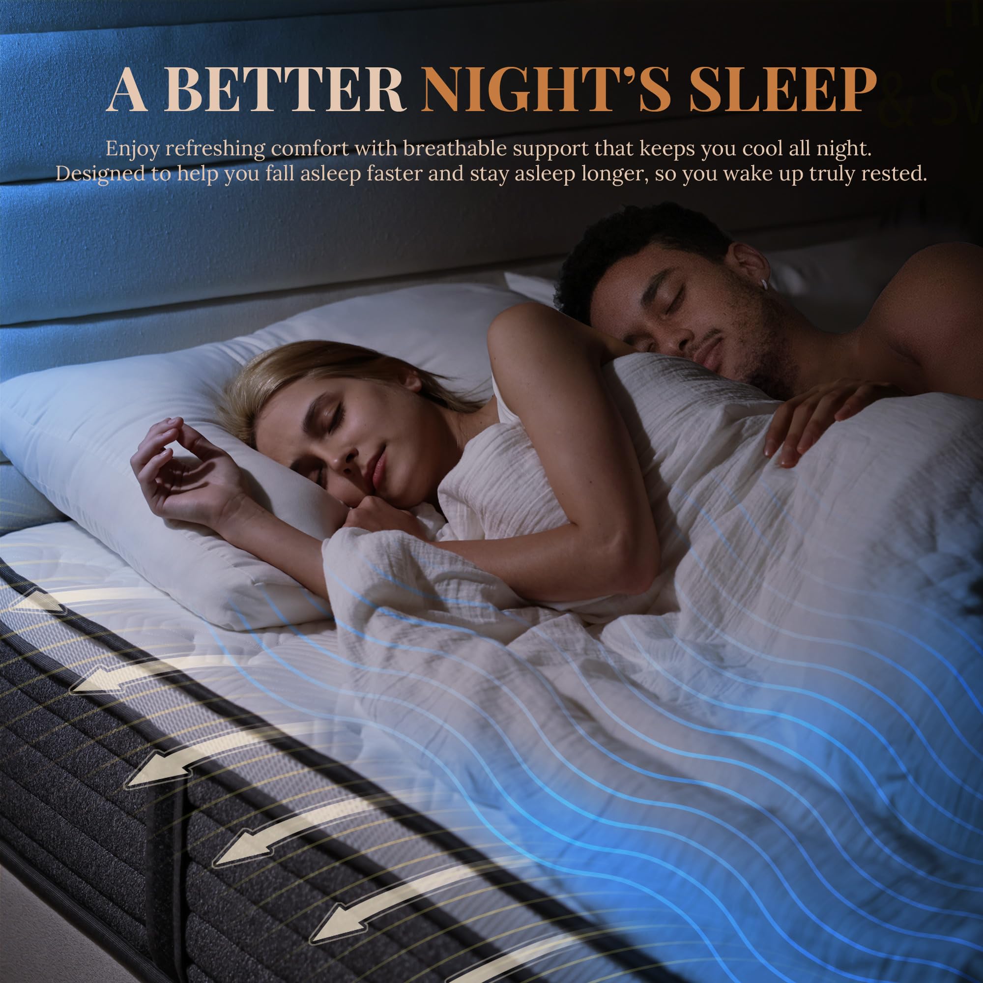 Queen Mattress, 12 Inch Queen Size Hybrid Mattresses in a Box, Medium Feel Foam and Individual Pocket Springs, Fiberglass Free Bed Mattress, Extra Edge Support, Pressure Relief, CertiPUR - US - Martin Corner Bedding