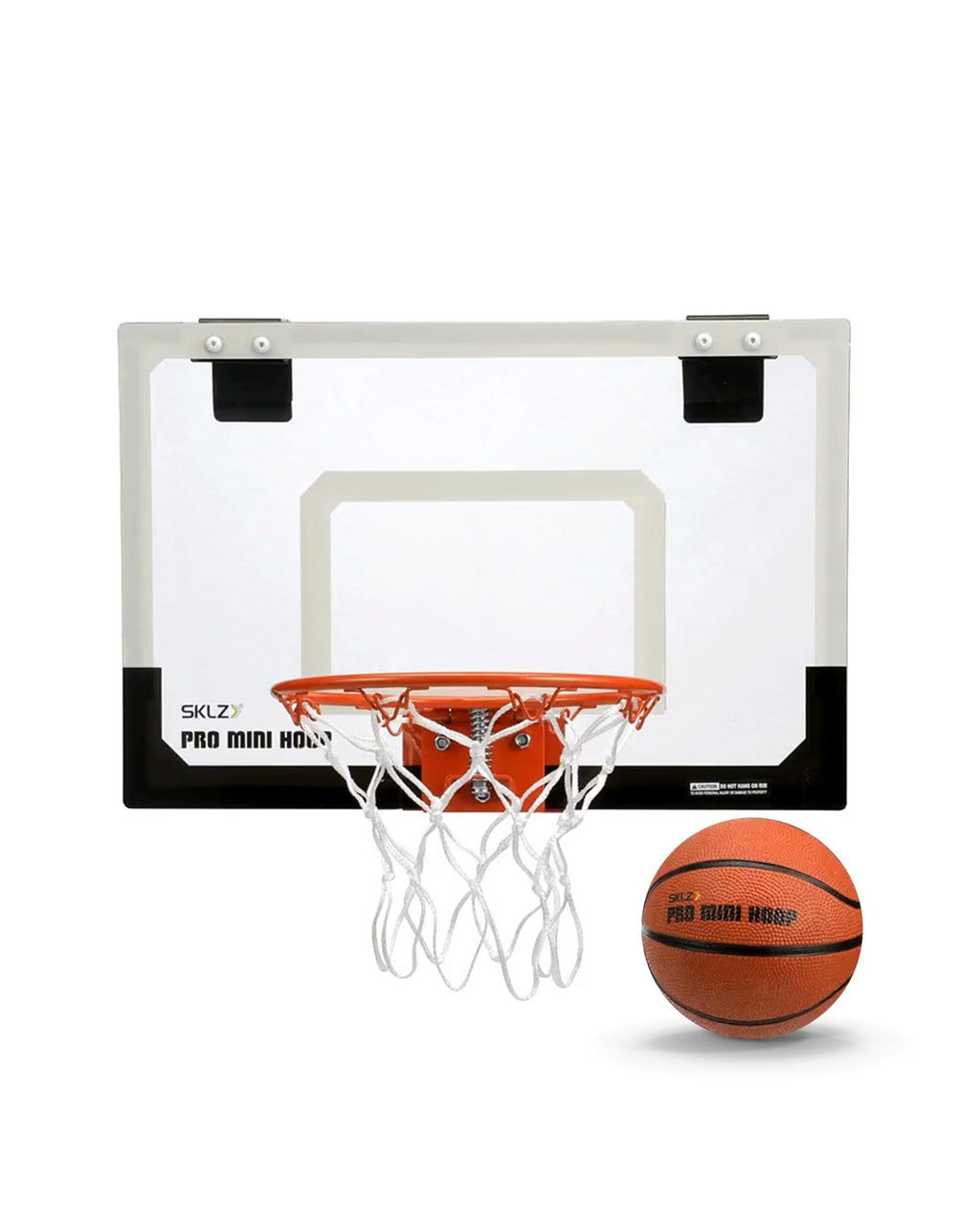 SKLZ Pro Mini Basketball Hoop - 18" x 12" Clear, Shatterproof Backboard, Breakaway Rim, Heavy Duty Net, & 5" Ball - Easy Mount Padded, Slide - On Over - Door Mounts - Suitable for Office, Dorm, Bedroom - Martin Corner Bedding