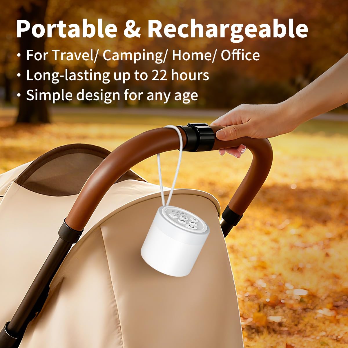 Sound Machine Mini White Noise Machine with 30 Soothing Sounds 4 Timers Memory Function for Newborn Baby Kids Adults Portable Rechargeable Sleep Brown Noise Machine for Travel Camping Home Office - Martin Corner Bedding