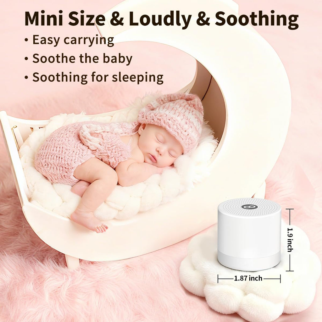 Sound Machine Mini White Noise Machine with 30 Soothing Sounds 4 Timers Memory Function for Newborn Baby Kids Adults Portable Rechargeable Sleep Brown Noise Machine for Travel Camping Home Office - Martin Corner Bedding