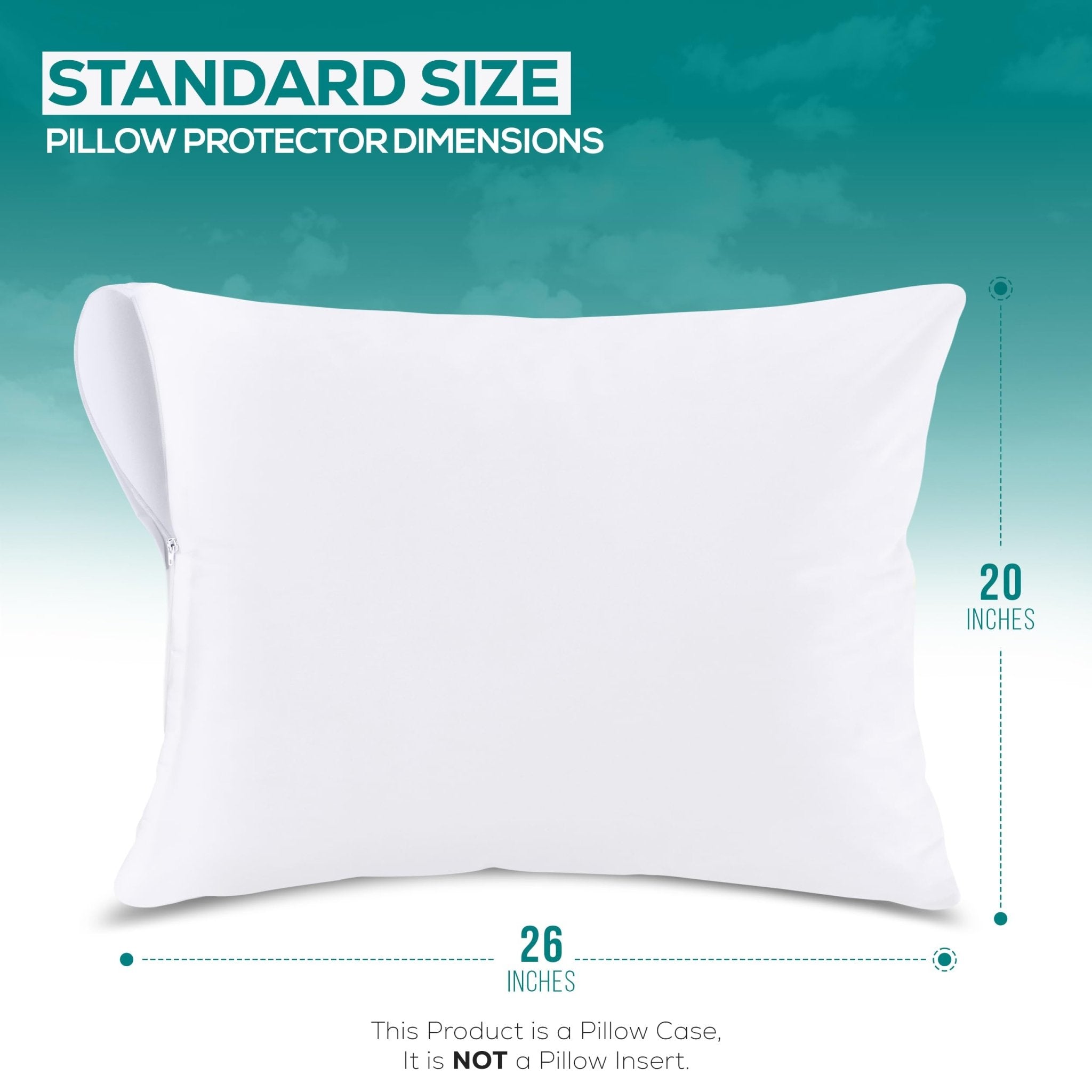Utopia Bedding 8 Pack Waterproof Pillow Protectors with Zipper Standard Size (White), Bed Bug and Dust Mite Proof Pillow case Covers, Moisture Wicking Pillow Encasements 20 x 26 Inches - Martin Corner Bedding