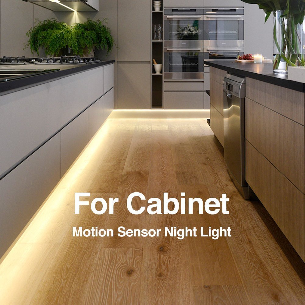 Vansky Motion Activated Bed Light, Flexible LED Strip Motion Sensor Night Light Bedside Lamp Illumination with Automatic Shut Off Timer (Warm Soft Glow) - Martin Corner Bedding