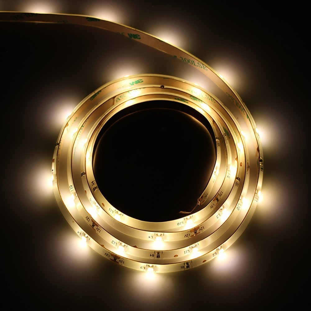 Vansky Motion Activated Bed Light, Flexible LED Strip Motion Sensor Night Light Bedside Lamp Illumination with Automatic Shut Off Timer (Warm Soft Glow) - Martin Corner Bedding